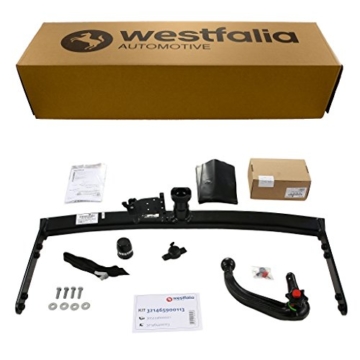 Westfalia Abnehmbare Anhängerkupplung - AHK für VW Golf 4 Limousine (BJ 10/1997 - 12/2003), VW Bora Limousine (BJ 10/1998 - 05/2005) im Set mit 13-pol. fzg.-spez. Westfalia Elektrosatz - 1